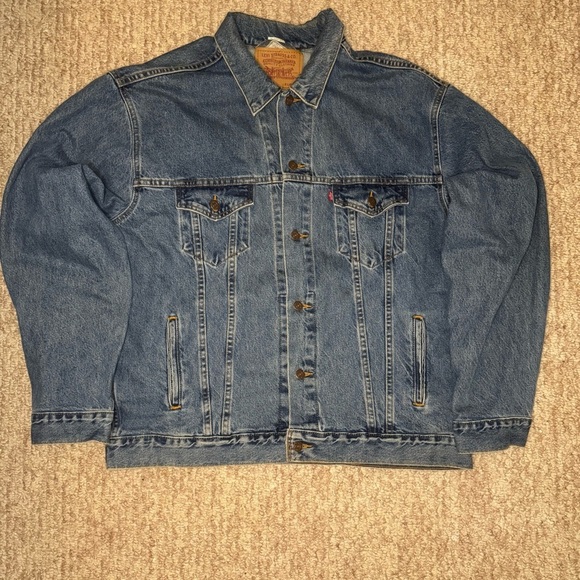 Levis Strauss Red Tab Jean Denim Trucker Jacket Mens sz XL Vintage 90s W… - Picture 2 of 11